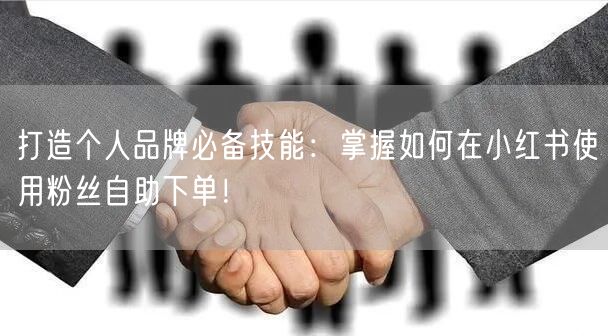 打造个人品牌必备技能：掌握如何在小红书使用粉丝自助下单！
